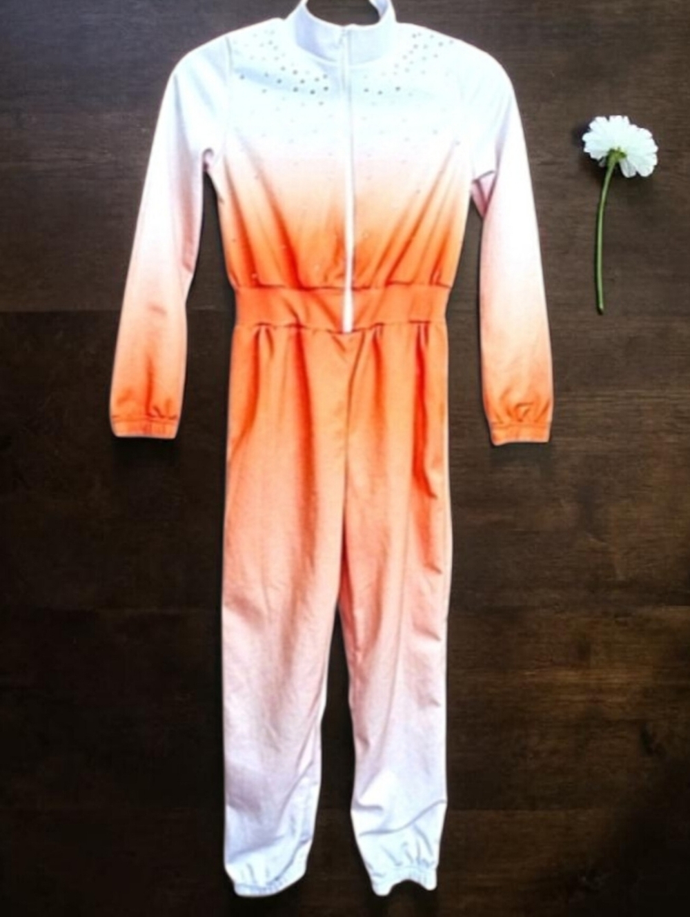 Weissman "Perm" Studio Exclusive Crystal Ombre Jumpsuit Costume, MC